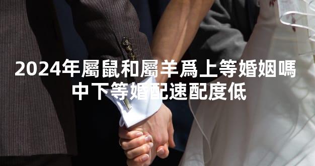 2024年屬鼠和屬羊爲上等婚姻嗎 中下等婚配速配度低